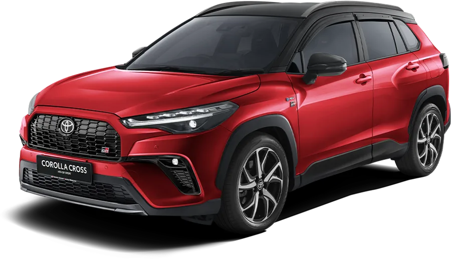 Toyota Corolla Cross 1.8 HEV GR-S warna Red Mica Metallic 2-tone